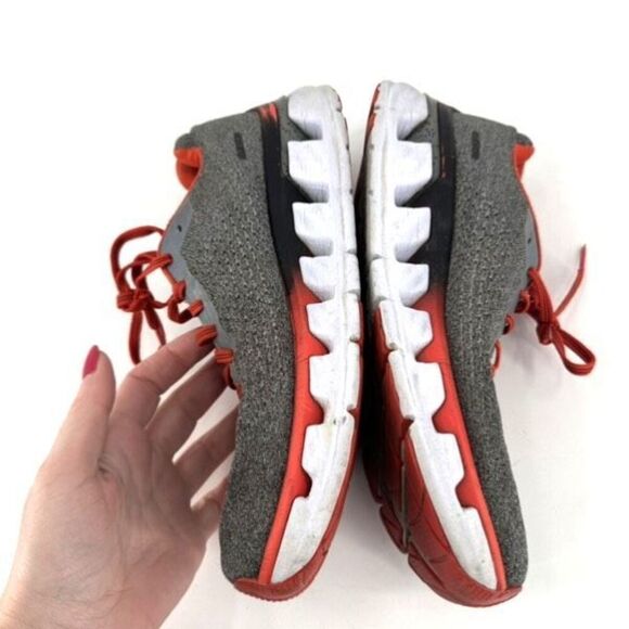 Hoka One One Elevon Women's Lightweight Lace Up Running Shoes Gray Orange Size 9 - Picture 4 of 12